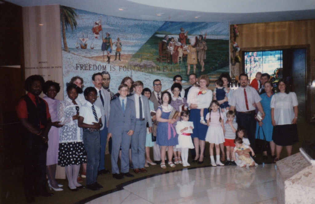 The congregation at our first service
